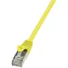 Image de LogiLink CP1037S RJ45 Câble réseau, câble patch CAT 5e F/UTP 1.00 m jaune avec cliquet dencastrement 1 pc(s)