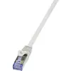 Image de LogiLink CQ4042S RJ45 Câble réseau, câble patch CAT 6a S/FTP 1.50 m gris contacts dorés, ignifuge, avec cliquet dencastrement 1 pc(s)
