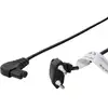 Image de Câble de raccordement LogiLink alimentation [1x fiche Euro mâle - 1x prise mâle C8] 0.75 m noir