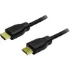 Image de Câble de raccordement LogiLink HDMI Fiche mâle HDMI-A, Fiche mâle HDMI-A 0.20 m noir CH0076 4K UHD Câble HDMI