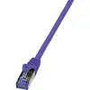Image de LogiLink CQ301VS RJ45 Câble réseau, câble patch CAT 6a S/FTP 0.25 m violet ignifuge, sans halogène, avec cliquet dencastrement 1 pc(s)