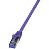 Image de LogiLink CQ302VS RJ45 Câble réseau, câble patch CAT 6a S/FTP 0.50 m violet ignifuge, sans halogène, avec cliquet dencastrement 1 pc(s)