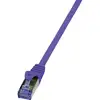 Image de LogiLink CQ303VS RJ45 Câble réseau, câble patch CAT 6a S/FTP 1.00 m violet ignifuge, sans halogène, avec cliquet dencastrement 1 pc(s)