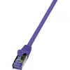 Image de LogiLink CQ305VS RJ45 Câble réseau, câble patch CAT 6a S/FTP 2.00 m violet ignifuge, sans halogène, avec cliquet dencastrement 1 pc(s)
