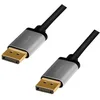 Image de Logilink CDA0100 Câble de connexion DisplayPort 4K/60 Hz, aluminium, noir/gris, 1 m