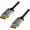 Image de Câble de raccordement LogiLink DisplayPort AV [1x DisplayPort - 1x DisplayPort] 2 m noir/gris