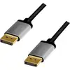 Image de Câble de raccordement LogiLink DisplayPort AV [1x DisplayPort - 1x DisplayPort] 5 m noir/gris