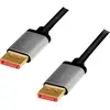 Image de Câble de raccordement LogiLink DisplayPort AV [1x DisplayPort - 1x DisplayPort] 1 m noir/gris