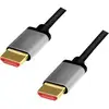 Image de Câble de raccordement LogiLink HDMI AV [1x HDMI mâle - 1x HDMI mâle] 1 m gris-noir