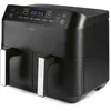 Image de MAXXMEE Friteuse à air chaud, Double panier de 7,6l, Double friteuse numérique à air chaud avec deux compartiments, 2x3,8 l, Cuisson simultanée de 2 repas différents, 6 programmes [2400 watts] 02767