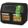 Image de MAXXMEE Friteuse à air chaud à double chambre 11 l | Combinaison intelligente de four à air chaud, grill et friteuse avec 2 compartiments XXL de 5,5 litres chacun | Panneau de commande numérique et