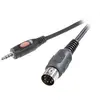 Image de Câble de raccordement SpeaKa Professional SP-7869804 connexion DIN / Jack audio [1x diode mâle 5 pôles (DIN) - 1x Jack mâle 3.5 mm] 1.50 m noir