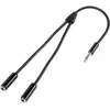 Image de Câble répartiteur jack Speaka Professional, jack mâle 3,5 mm / 2x jack femelle 3,5 mm, noir , 0,2 m SpeaKa Professional SP-7870032 [1x Jack mâle 3.5 mm - 2x