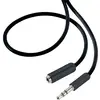 Image de Rallonge SpeaKa Professional SP-7870476 Jack audio [1x Jack mâle 3.5 mm - 1x Jack femelle 3.5 mm] 0.50 m noir gaine ultra-douce