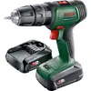 Image de Bosch Home and Garden UniversalImpact 18V 2 vitesses-Perceuse-visseuse à percussion sans fil + 2 batteries, + chargeur, + mallette