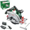 Image de Bosch Home and Garden UniversalCirc 18V-53 Set pour scie circulaire portative Profondeur de coupe max. (90°) 53 mm + batterie, + chargeur 18 V 2.5 Ah