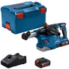 Image de Bosch Professional 18V System perforateur sans-fil GBH 18V-22 (avec SDS plus, 2 batteries de 4,0 Ah, chargeur rapide GAL 18V-40, 2 brosses annulaires, GDE 18V-12, L-BOXX)