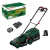 Image de Bosch Tondeuse à Gazon sans-Fil ROTAK18V-34 (Largeur de Coupe: 34 cm, Hauteur de Coupe: 25-65 mm, Sac de ramassage en Tissu 35 l, Accessoire de Mulching, Batterie et Chargeur)