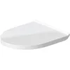 Image de Duravit Abattant WC Durastyle Basic, Abattant Toilette en Uréa-Duroplast, Couvercle de Toilette avec Charnières en Acier Inoxydable, Blanc