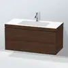 Image de Duravit L-Cube Meuble avec vasque Vero Air, 2 tiroirs, LC6928O6969,