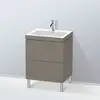 Image de Duravit L-Cube Meuble avec vasque Vero Air, 2 tiroirs, LC6936O9090,