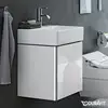 Image de Duravit XSquare Meuble sous-vasque, 1 porte, XS4060R2222,