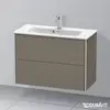Image de Duravit XSquare Meuble sous-vasque, 2 tiroirs, XS416609090,