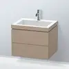 Image de Duravit L-Cube Meuble avec vasque Vero Air, 2 tiroirs, LC6926O7575,