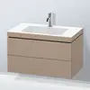 Image de Duravit L-Cube Meuble avec vasque Vero Air, 2 tiroirs, LC6927O7575,