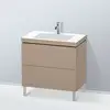 Image de Duravit L-Cube Meuble avec vasque Vero Air, 2 tiroirs, LC6937O7575,