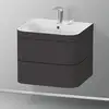 Image de Duravit Happy D.2 Meuble avec vasque, 2 tiroirs, HP4635E8080, c-bonded