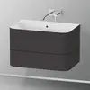 Image de Duravit Happy D.2 Meuble avec vasque, 2 tiroirs, HP4637N8080, c-bonded