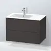 Image de Duravit L-Cube Meuble sous-vasque, 2 tiroirs, LC629108080,