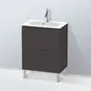 Image de Duravit L-Cube Meuble sous-vasque, 2 tiroirs, LC667308080,