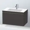 Image de Duravit L-Cube Meuble avec vasque Vero Air, 1 tiroir, LC6917O8080,