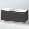 Image de Duravit L-Cube Meuble avec vasque Vero Air, 1 tiroir, LC6919N8080,