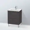 Image de Duravit L-Cube Meuble avec vasque Vero Air, 2 tiroirs, LC6936O8080,