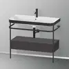 Image de Duravit Happy D.2 Lavabo avec support, 1 tiroir, HP4743O8080, c-bonded