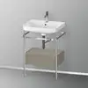 Image de Duravit Happy D.2 Lavabo avec support, 1 tiroir, HP4840O9292, c-shaped
