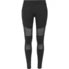 Image de Urban Classics Femme Legging Pour Tech Mesh Empiècements En Maille Transparents Sur Les Jambes Ma, Noir, Xs