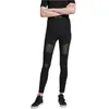 Image de Urban Classics Leggings Femme avec Empiècements en Dentelle Femme Legging Noir XS