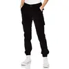 Image de URBAN CLASSICS Pantalon Cargo pour Femme, Taille Haute, Chevilles Resserrées, Poches latérales Plaquées, 98% Coton 2% Élasthanne, Black, Taille 26