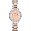 Image de Fossil Montre pour Femmes Virginia, Mouvement à Quartz, boîtier en Acier Inoxydable argenté de 30 mm avec Bracelet en Acier Inoxydable, ES3405
