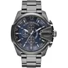 Image de Diesel Montre pour homme Mega Chief, mouvement chronographe, boîtier en acier inoxydable 51mm Gunmetal avec bracelet en acier inoxydable, DZ4329