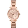 Image de Fossil Montre Carlie pour femme, mouvement à quartz trois aiguilles, ton or rose, bracelet en acier inoxydable
