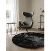 Image de benuta Tapis Shaggy à Poils Longs Whisper Noir Ø 80 Cm Rond - Tapis Descente de Lit
