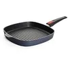 Image de Woll Diamond Lite poêle à steaks en fonte, carrées - Induction-, 28 x 28 cm, hauteur 4 cm, avec manche amovible - Convient à tous les types de cuisinières, antiadhésif, fonte d'aluminium