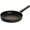Image de Woll Eco Lite QXR Poêle plate, inductive, Ø 24 cm, hauteur 5 cm, avec manche amovible, convient pour tous les types de feux, sans PFAS, aluminium 100% recyclé, passe au four, noire