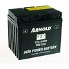 Image de Arnold Batterie de démarrage AGM AZ104, 12 V 24 Ah, 260 CCA pour tracteurs à Gazon 5032-U3-0004, + pôle Gauche, Noir