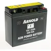 Image de ARNOLD AGM AZ109 Batterie de démarrage 12 V 22 Ah 230 CCA pour Tracteur Tondeuse 5032-U3-0009 + pôle à Droite Noir